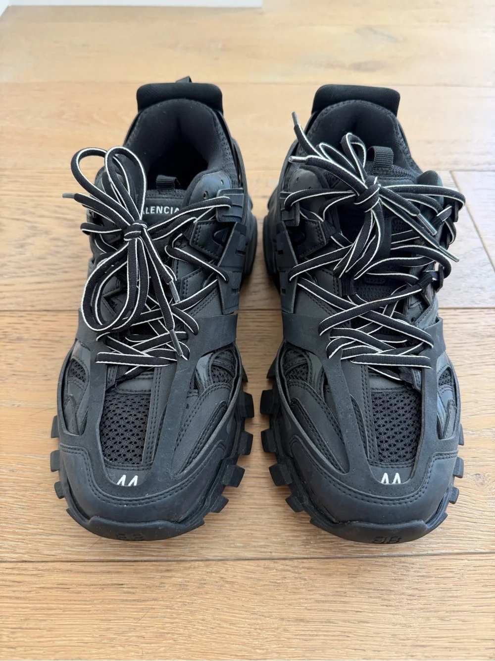 Balenciaga Black Track Runner Sneakers with Reflective Accents